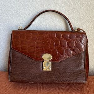 Brown Leather P Guionnet Handbag